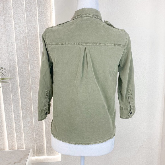 Zadig and Voltaire Toast Mili Green Military Shacket Shirt Size XS - Picture 9 of 14